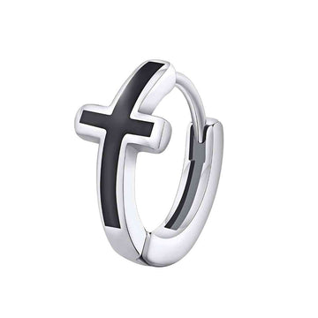 Cross Hoop Earrings Xenos Jewelry