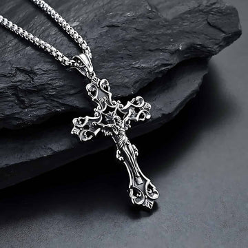 Jesus Cross Necklace Stainless Steel Xenos Jewelry